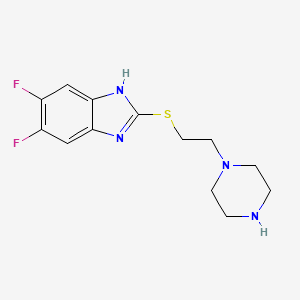 B8555274 1H-Benzimidazole, 5,6-difluoro-2-[[2-(1-piperazinyl)ethyl]thio]- CAS No. 754989-41-8