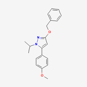 molecular formula C20H22N2O2 B8555276 3-(Benzyloxy)-5-(4-methoxyphenyl)-1-(propan-2-yl)-1H-pyrazole CAS No. 678994-79-1