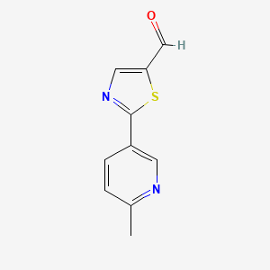 molecular formula C10H8N2OS B8555461 2-(6-Methylpyridin-3-yl)thiazole-5-carbaldehyde 