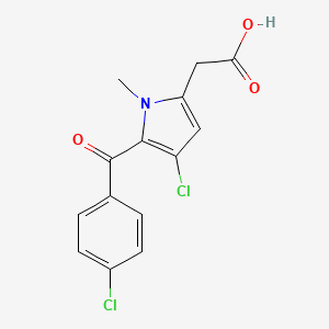 molecular formula C14H11Cl2NO3 B8555518 [4-Chloro-5-(4-chlorobenzoyl)-1-methyl-1H-pyrrol-2-yl]acetic acid CAS No. 62380-75-0