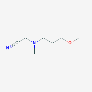 molecular formula C7H14N2O B8555524 [(3-Methoxypropyl)(methyl)amino]acetonitrile 