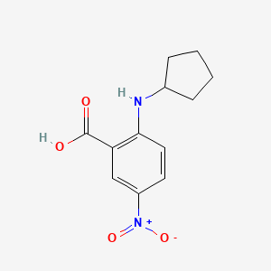 molecular formula C12H14N2O4 B8555533 2-(Cyclopentylamino)-5-nitrobenzoic acid 