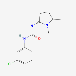 molecular formula C13H16ClN3O B8555541 1-(m-Chlorophenyl)-3-(1,5-dimethylpyrrolidin-2-ylidene)urea 