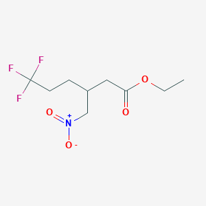 Ethyl 6,6,6-trifluoro-3-(nitromethyl)hexanoate