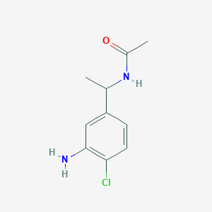 molecular formula C10H13ClN2O B8555572 N-[1-(3-amino-4-chlorophenyl)ethyl]acetamide 