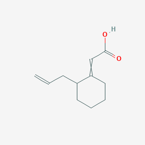 molecular formula C11H16O2 B8555577 2-(2-Allylcyclohexylidene)acetic acid 