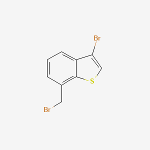 molecular formula C9H6Br2S B8555579 3-Bromo-7-bromomethylbenzothiophene 