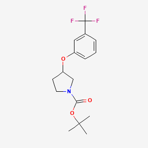 molecular formula C16H20F3NO3 B8555580 Tert-butyl 3-(3-(trifluoromethyl)phenoxy)pyrrolidine-1-carboxylate 