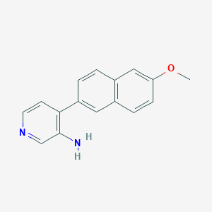 molecular formula C16H14N2O B8555595 4-(6-Methoxynaphthalen-2-yl)pyridin-3-ylamine 