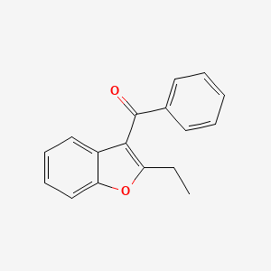 molecular formula C17H14O2 B8555629 Phenyl(2-ethylbenzofuran-3-yl) ketone CAS No. 3131-64-4