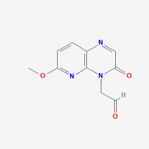 molecular formula C10H9N3O3 B8555678 (6-methoxy-3-oxopyrido(2,3-b)pyrazin-4(3H)-yl)acetaldehyde 