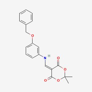 molecular formula C20H19NO5 B8555686 5-((3-(Benzyloxy)phenylamino)methylene)-2,2-dimethyl-1,3-dioxane-4,6-dione 