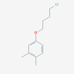 molecular formula C12H17ClO B8555702 4-(4-Chlorobutoxy)-1,2-dimethylbenzene 