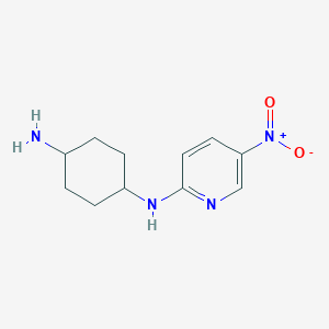 molecular formula C11H16N4O2 B8555729 N-(5-nitro-2-pyridyl)-trans-1,4-cyclohexanediamine 