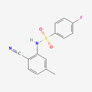 N-(2-cyano-5-methylphenyl)-4-fluorobenzenesulfonamide
