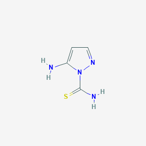 molecular formula C4H6N4S B8555849 5-Amino-1-thiocarbamoylpyrazole 