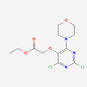 (2,4-Dichloro-6-morpholin-4-yl-pyrimidin-5-yloxy)-acetic acid ethyl ester