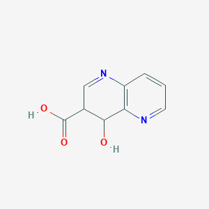 molecular formula C9H8N2O3 B8555869 4-Hydroxy-3,4-dihydro-1,5-naphthyridine-3-carboxylic acid 