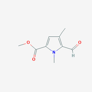 molecular formula C9H11NO3 B8555886 Methyl 1,4-dimethyl-5-formylpyrrole-2-carboxylate 