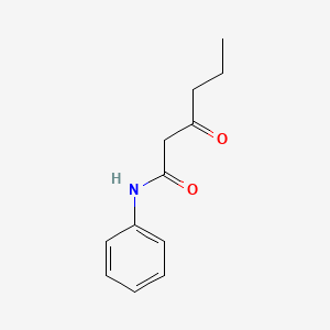 molecular formula C12H15NO2 B8555899 3-oxo-N-phenylhexanamide CAS No. 16682-98-7