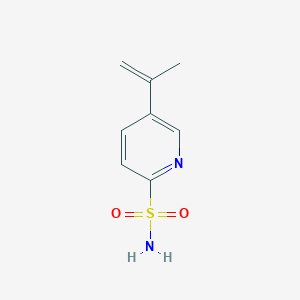 molecular formula C8H10N2O2S B8555912 5-Isopropenyl-pyridine-2-sulfonic acid amide 