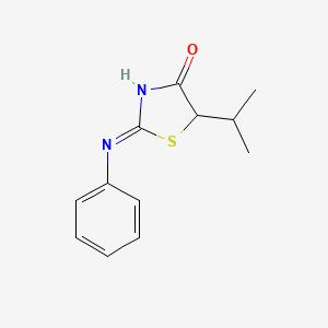 molecular formula C12H14N2OS B8555916 2-(Phenylimino)-5-isopropylthiazolidine-4-one 