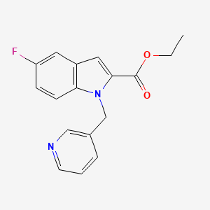 molecular formula C17H15FN2O2 B8555955 Ethyl 5-fluoro-1-[(pyridin-3-yl)methyl]-1H-indole-2-carboxylate CAS No. 921039-97-6