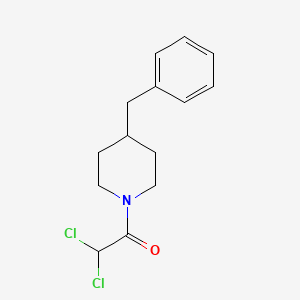 molecular formula C14H17Cl2NO B8555964 (4-Benzylpiperidinecarbonyl)methylene chloride 