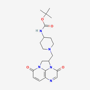 tert-butyl (1-((3,8-dioxo-1,2-dihydro-3H,8H-2a,5,8a-triazaacenaphthylen-2-yl)methyl)piperidin-4-yl)carbamate