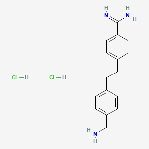 Benzenecarboximidamide, 4-(2-(4-(aminomethyl)phenyl)ethyl)-, dihydrochloride