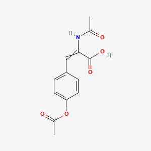 molecular formula C13H13NO5 B8556013 2-Acetamido-3-[4-(acetyloxy)phenyl]prop-2-enoic acid CAS No. 52507-18-3