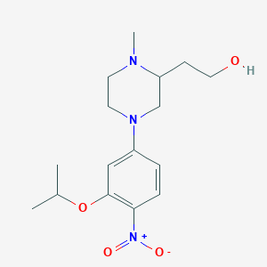 2-{1-Methyl-4-[4-nitro-3-(propan-2-yloxy)phenyl]piperazin-2-yl}ethanol