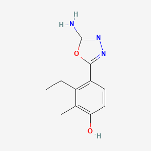 4-(5-Amino-1,3,4-oxadiazol-2-yl)-3-ethyl-2-methylphenol