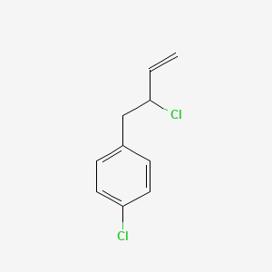 molecular formula C10H10Cl2 B8556066 1-Chloro-4-(2-chloro-3-butenyl)benzene 