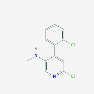 molecular formula C12H10Cl2N2 B8556081 [6-Chloro-4-(2-chloro-phenyl)-pyridin-3-yl]-methyl-amine 