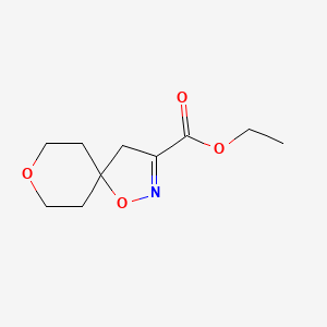 molecular formula C10H15NO4 B8556087 Ethyl 1,8-dioxa-2-azaspiro[4.5]dec-2-ene-3-carboxylate CAS No. 1015770-91-8