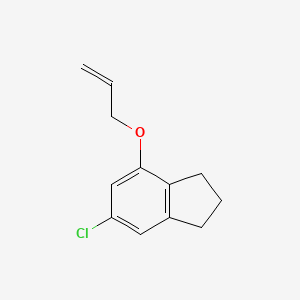 molecular formula C12H13ClO B8556090 4-(Allyloxy)-6-chloroindane 