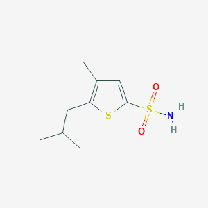 molecular formula C9H15NO2S2 B8556094 5-Isobutyl-4-methyl-thiophene-2-sulfonic acid amide 