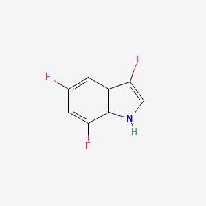 molecular formula C8H4F2IN B8556099 5,7-difluoro-3-iodo-1H-indole CAS No. 1360950-91-9