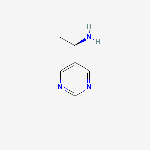 molecular formula C7H11N3 B8556119 (R)-1-(2-methylpyrimidin-5-yl)ethanamine 