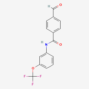 molecular formula C15H10F3NO3 B8556192 4-Formyl-N-[3-(trifluoromethoxy)phenyl]benzamide CAS No. 920536-22-7