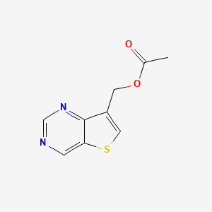 molecular formula C9H8N2O2S B8556196 7-Acetyloxymethyl-thieno[3,2-d]pyrimidine 