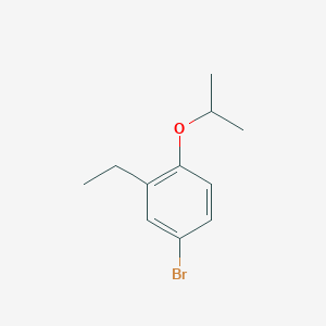 molecular formula C11H15BrO B8556219 4-Bromo-2-ethyl-1-isopropoxy-benzene 