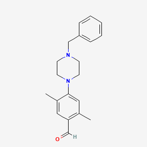 molecular formula C20H24N2O B8556256 4-(2,5-Dimethyl-4-formylphenyl)-1-benzylpiperazine 