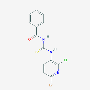 molecular formula C13H9BrClN3OS B8556320 N-(6-bromo-2-chloropyridin-3-ylcarbamothioyl)benzamide 