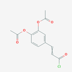 molecular formula C13H11ClO5 B8556377 4-(3-Chloro-3-oxoprop-1-en-1-yl)-1,2-phenylene diacetate CAS No. 82592-68-5