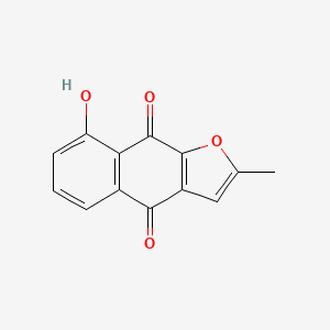 molecular formula C13H8O4 B8556389 Naphtho[2,3-b]furan-4,9-dione, 8-hydroxy-2-methyl- CAS No. 196613-60-2