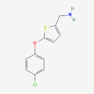 molecular formula C11H10ClNOS B8556413 C-(5-(4-chloro-phenoxy)-thiophen-2-yl)-methylamine 