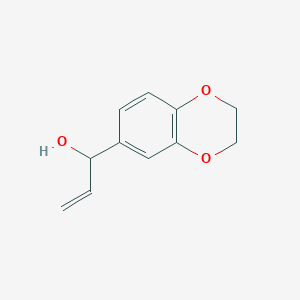 molecular formula C11H12O3 B8556426 2,3-Dihydro-6-(1-hydroxyallyl)benzo[1,4]dioxine 