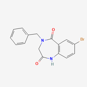 molecular formula C16H13BrN2O2 B8556442 4-benzyl-7-bromo-3,4-dihydro-1H-benzo[e][1,4]diazepine-2,5-dione 